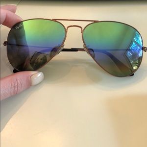 *RARE* Ray-Ban Aviator Bronze Frame Flash Lens